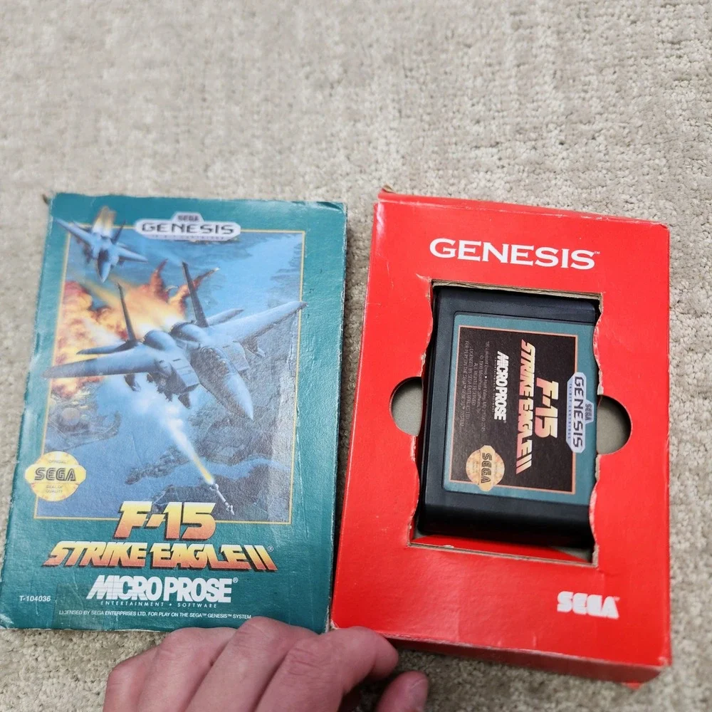 F-15 Strike Eagle II Sega Genesis Game CIB MicroProse 1993 T-104036